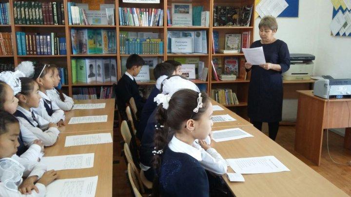 Кітапханадағы денсаулық сабағынан көрініс
