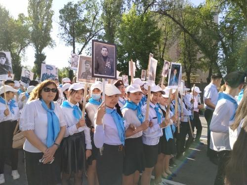 09 мамыр «Қаһарман Ұлт-Бессмертный полк» шеруіне қатысу