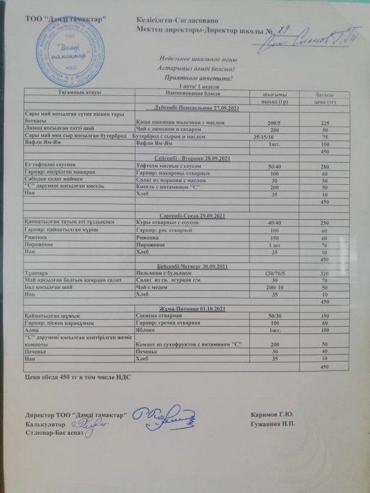 Ас мәзірі 27.09- 01.10.2021
