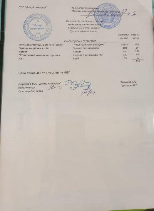 Ас мәзірі 02.10.2021