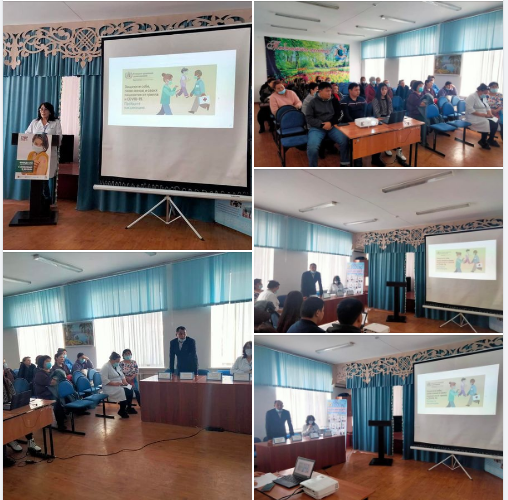 Қаңтар айының 1-ші жұлдызында гп#6 полиникасының бас дәрігері Керимбекова Д.К мен эпидемиолог дәрігер Вышепольская Ю.Ф. ата-аналарға арналған "12-17 жас аралығындағы жасөспірімдерді вакцинациялау" тақырыбында ата-аналар жиналысын өткізді.