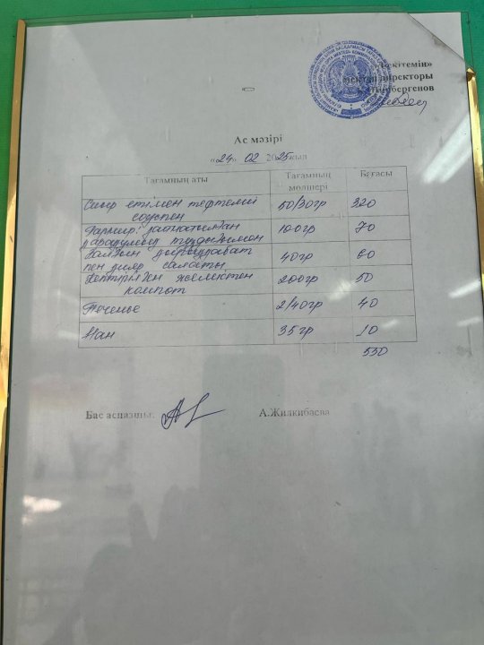 24.02.2025ж БІР КҮНДІК АС МӘЗІРІ.МЕНЮ