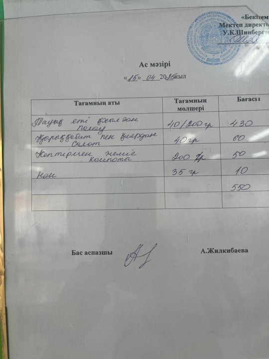 15.04.2025ж БІР КҮНДІК АС МӘЗІРІ.МЕНЮ