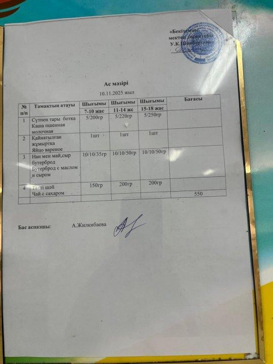 10.11.2025ж БІР АПТАЛЫҚ АС МӘЗІРІ.МЕНЮ